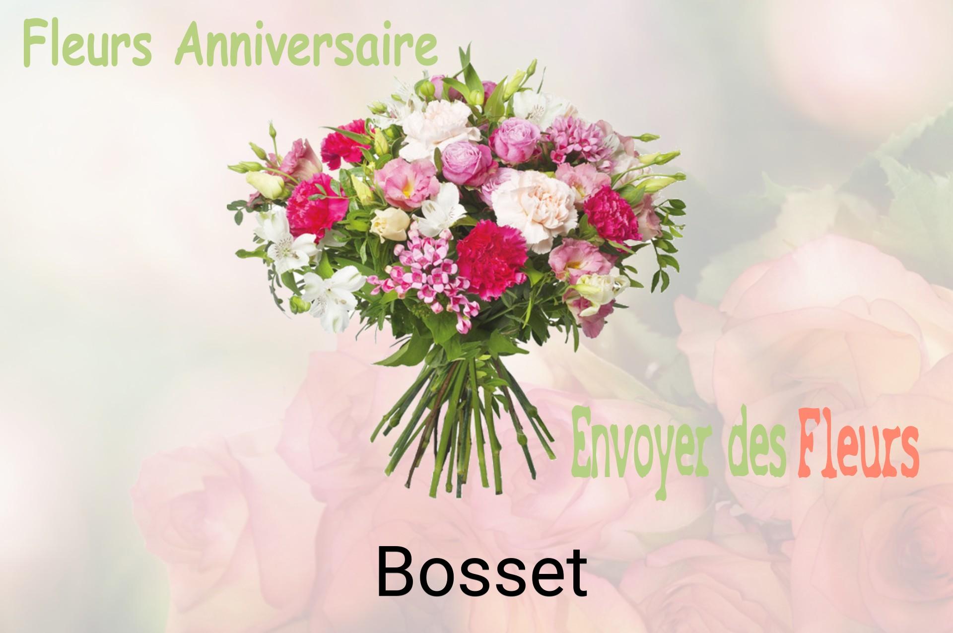Bouquet de fleurs d’anniversaire livré à Bosset